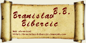 Branislav Biberčić vizit kartica